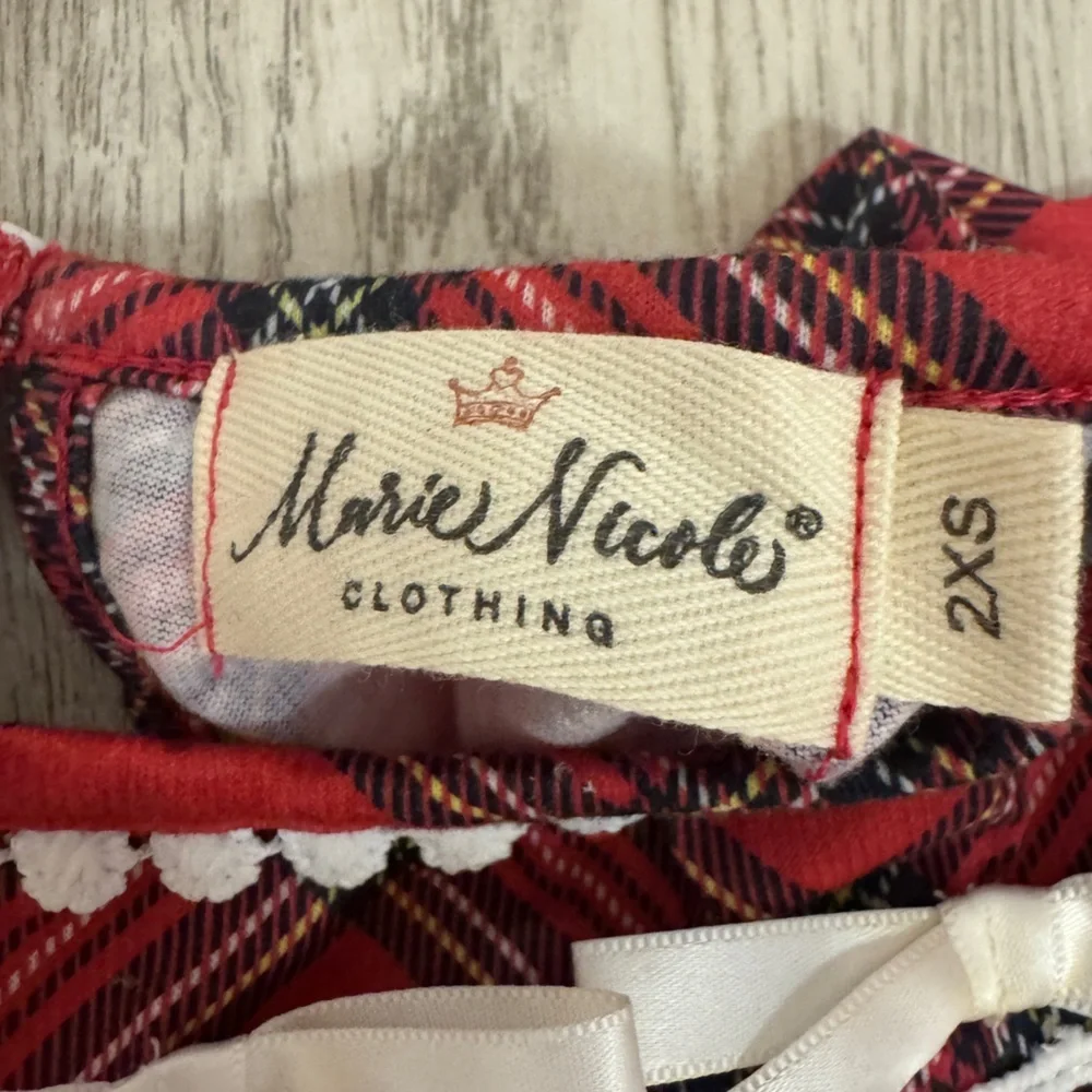 Marie Nicole Charming Holiday Red Plaid Kids Pajama Set